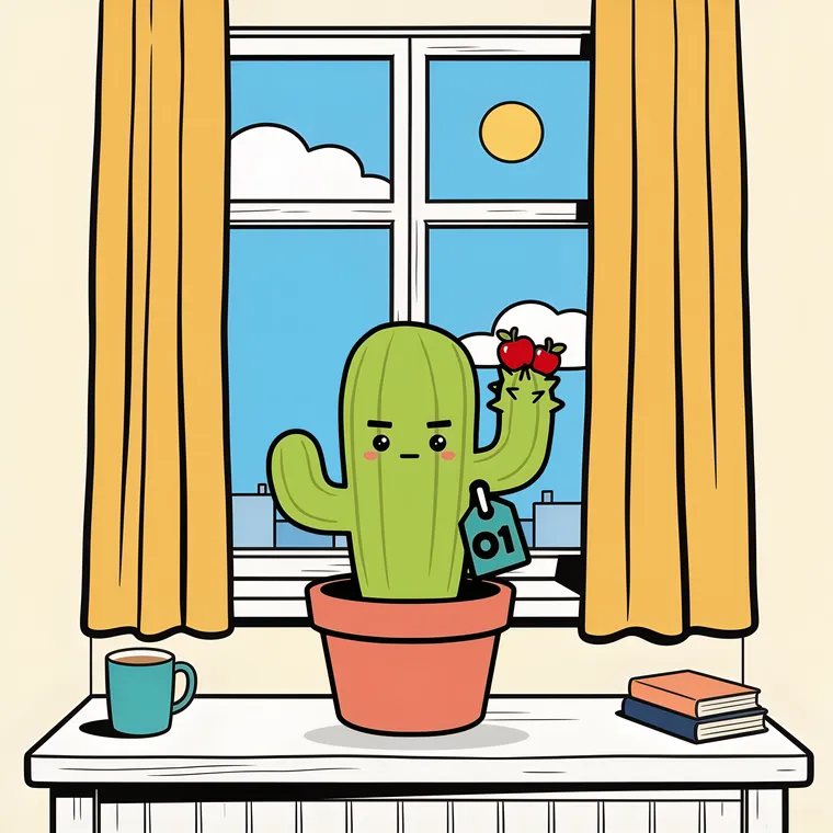 Pincho on a sunny windowsill at noon, with a perfectly flat poker face.